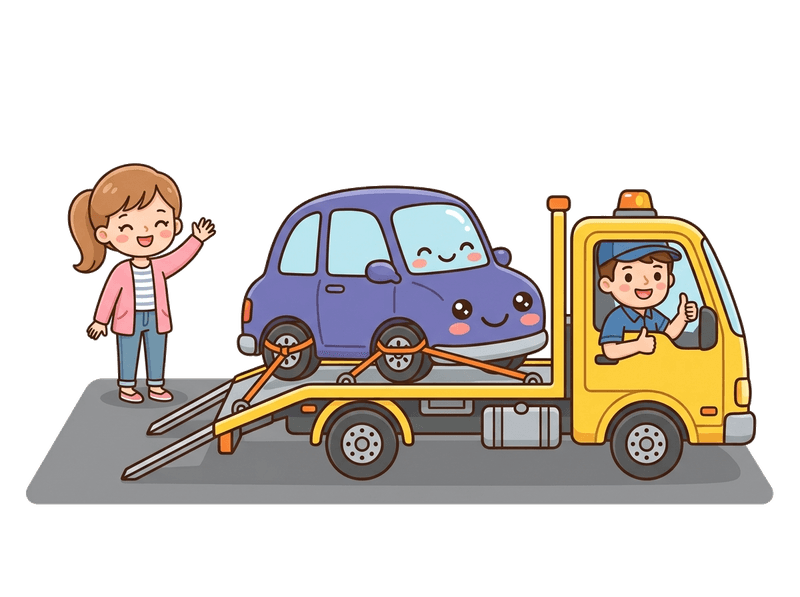 Step 3: We Collect — Our flatbed comes to you anywhere in Forest Hill. Typically within 24–48 hours. Driveway, garage, or street — we'll find you.