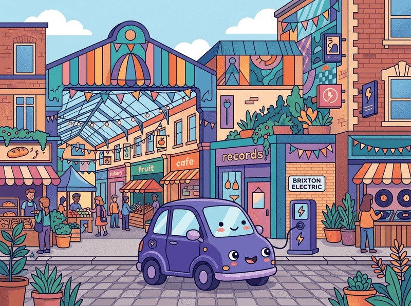 Illustration of a London landmark near Lambeth