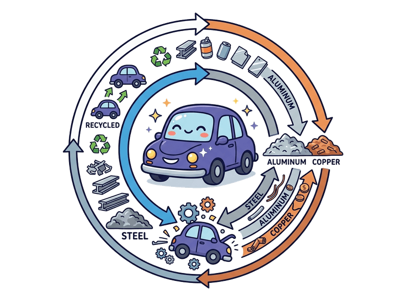 Environmentally responsible car recycling process